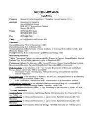 CURRICULUM VITAE Rui ZHOU - Sanford-Burnham Medical ...