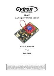 SD02B 2A Stepper Motor Driver User's Manual - Cytron Technologies