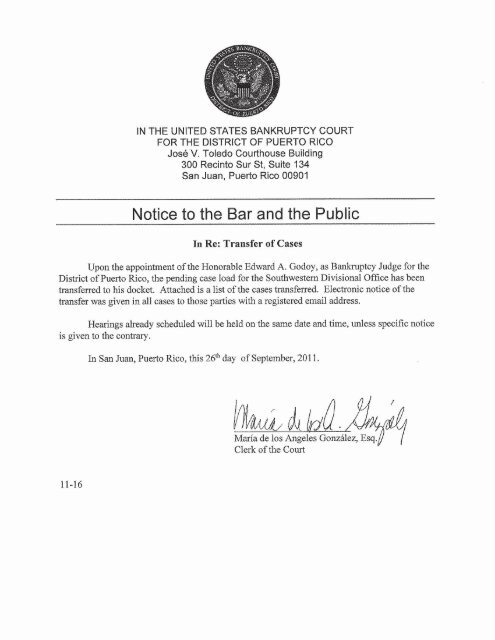 Notice 11-16.pdf - District of Puerto Rico