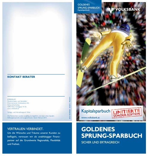 Goldenes Sprung Sparbuch Volksbank Wien Ag
