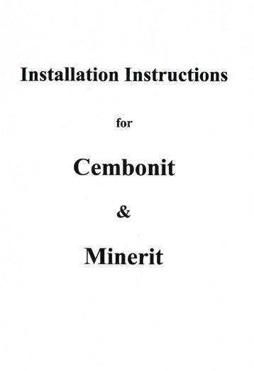 Cembonit Minerit - Fiber Cement Products