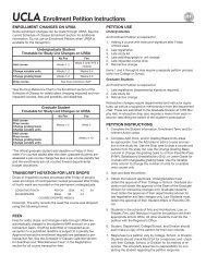 Enrollment Petition Form - Registrar - UCLA