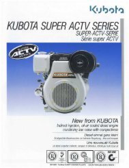 KUBOTA SUPER A CTV SERIES - Diesel Parts & Services