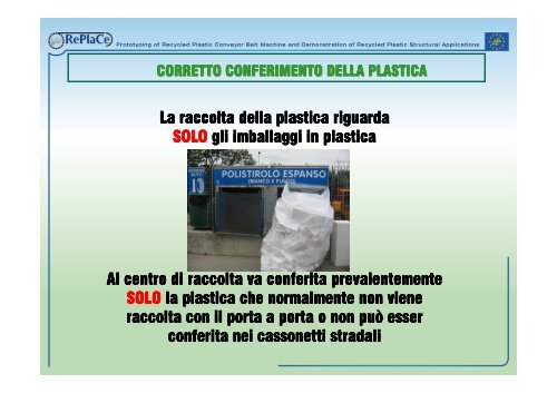 il corretto conferimento della plastica al sistema di raccolta - Etra Spa