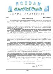 INFOS PRATIQUES - Mars - Avril 2009 - CommunautÃ© des ...