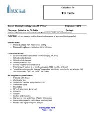 Tilt Table Guidelines - Medical Center Intranet