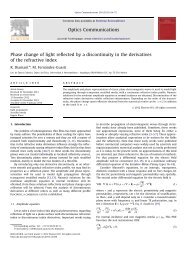 Phase change of light reflected by a discontinuity in the derivatives ...