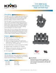 CCE-3000 Series Single and Multi-Stage Pneumatic ... - KMC Controls