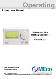 Operating Manual Pelletronic V 2.21 MEco - Maine Energy Systems