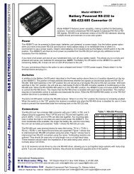 485BAT3 - Datasheet - Battery Powered RS-232 to RS-422/485 ...