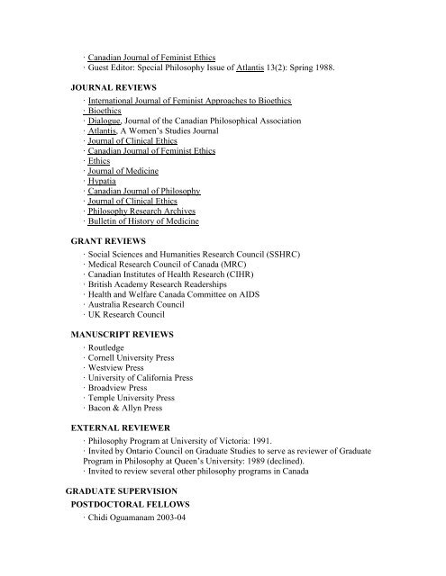 Curriculum Vitae - Novel Tech Ethics