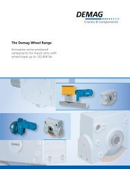 The Demag Wheel Range - Demag Cranes & Components