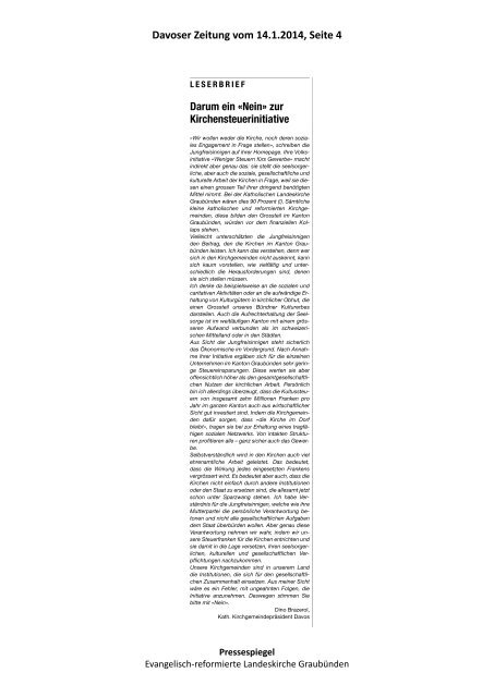 Pressespiegel 03_14 vom 11.01. bis 17.01.2014.pdf - Evangelisch ...