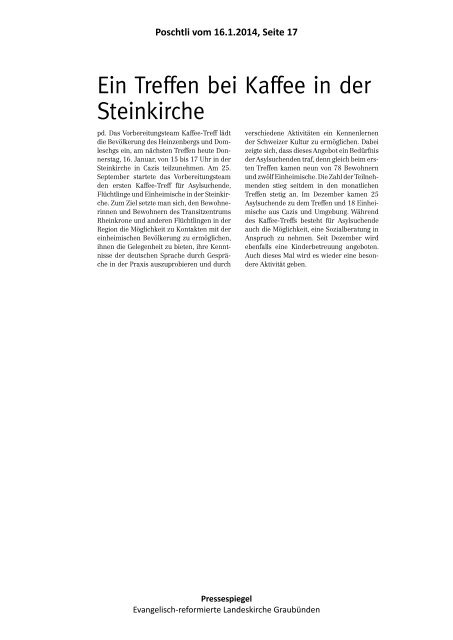 Pressespiegel 03_14 vom 11.01. bis 17.01.2014.pdf - Evangelisch ...