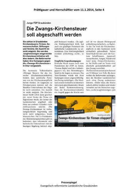 Pressespiegel 03_14 vom 11.01. bis 17.01.2014.pdf - Evangelisch ...