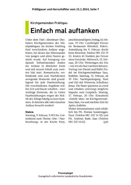 Pressespiegel 03_14 vom 11.01. bis 17.01.2014.pdf - Evangelisch ...