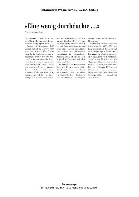 Pressespiegel 03_14 vom 11.01. bis 17.01.2014.pdf - Evangelisch ...