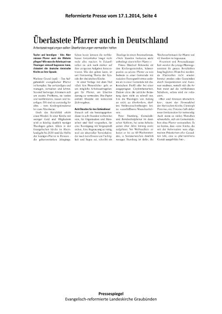 Pressespiegel 03_14 vom 11.01. bis 17.01.2014.pdf - Evangelisch ...