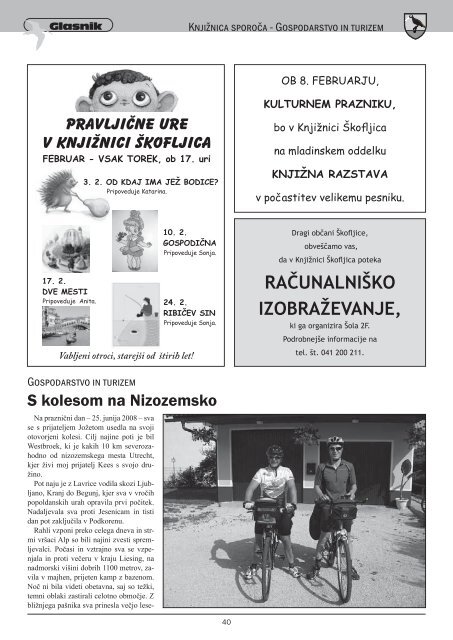 Glasnik januar - februar2009 - Občina Škofljica