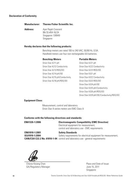 Thermo Scientific Orion Star A326 Reference Guide - Geotech ...