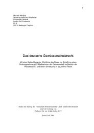 Das deutsche Gewässerschutzrecht - Dr. Ulrich Größmann