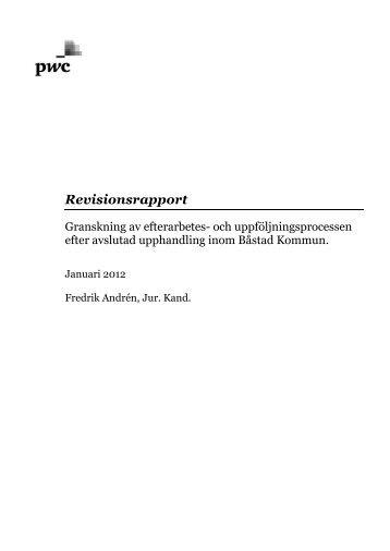 och uppföljningsprocessen efter avslutad upphandling 2012, 169 kB