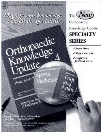 Orthopaedic Knowledge Update - The Journal of Bone & Joint Surgery