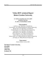 Vethos ROV technical Report Robert Gordon University - the Marine ...