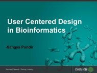 User-centred design in bioinformatics