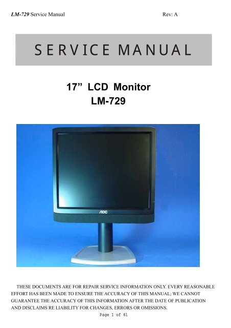 aoc monitor service manual aoc monitor service manual