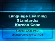 Language Learning Standards: Korean Case