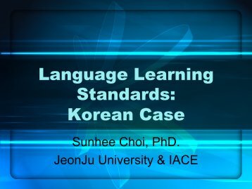 Language Learning Standards: Korean Case