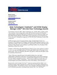 Bally Technologies - Gaming & Leisure Magazine