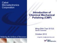 Introduction of Chemical Mechanical Polishing (CMP)