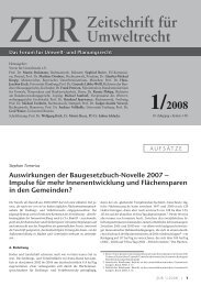 1/2008 - Zeitschrift für Umweltrecht