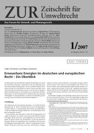 Erneuerbare Energien im deutschen und europäischen Recht