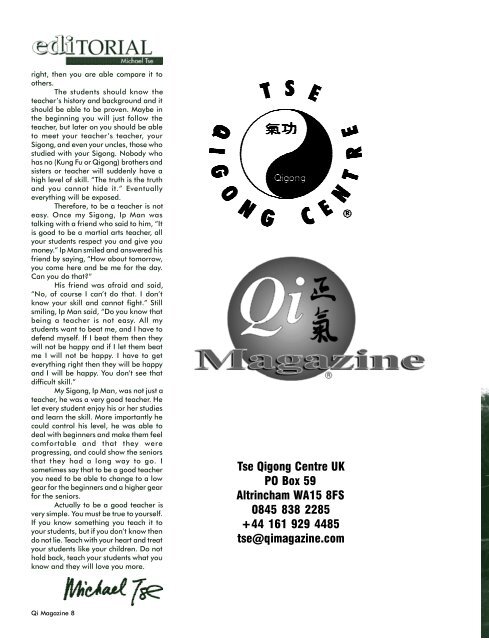 Issue 54 - Tse Qigong Centre
