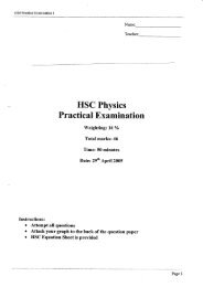 HSC Physics Practical Examination