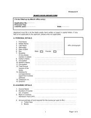 Page 1 of 4 Annexure A BHARTI SCHOLARSHIP FORM (Applicant ...