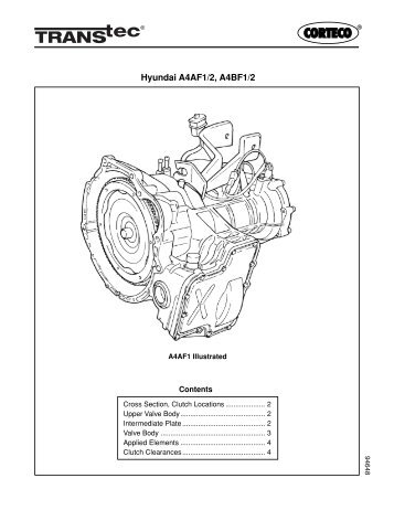 Hyundai A4AF1/2, A4BF1/2 - Transtec