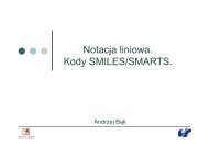 Notacja liniowa. Kody SMILES/SMARTS. - Sage