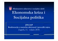 Ek k k i i Ekonomska kriza i Socijalna politika