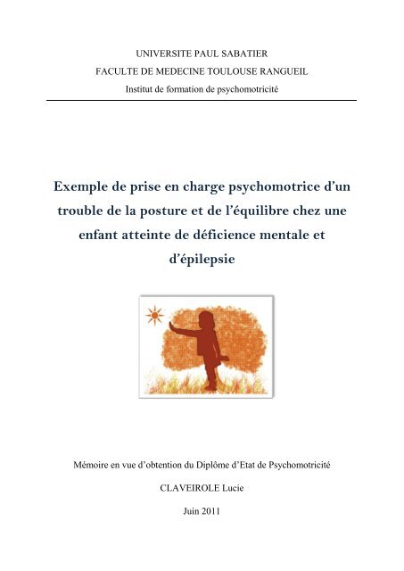 Exemple de prise en charge psychomotrice d'un trouble de la ...