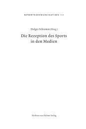 Die Rezeption des Sports in den Medien