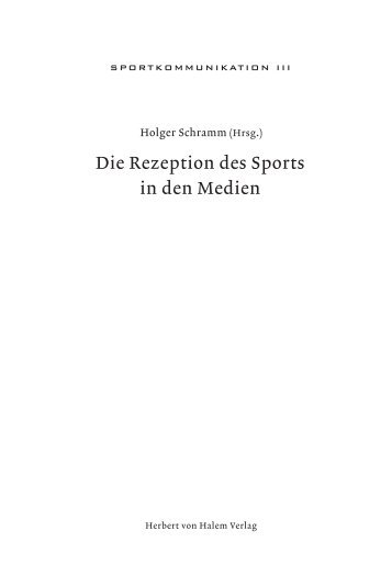 Die Rezeption des Sports in den Medien