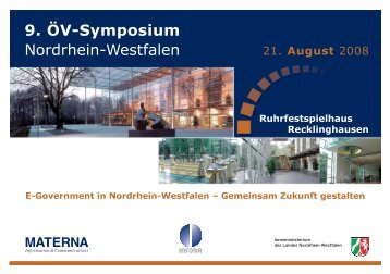 9. ÖV-Symposium Nordrhein-Westfalen - NWSIB