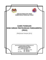 garis panduan skim geran penyelidikan fundamental (frgs) - Jabatan ...