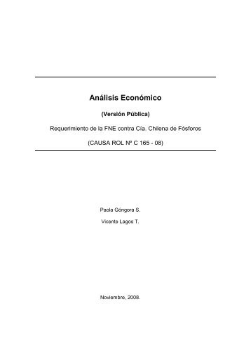 Análisis Económico - Concurso Publico TDLC