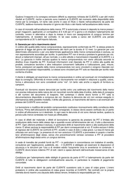 Condizioni Generali di Vendita e Fornitura di pewag italia s.r.l.