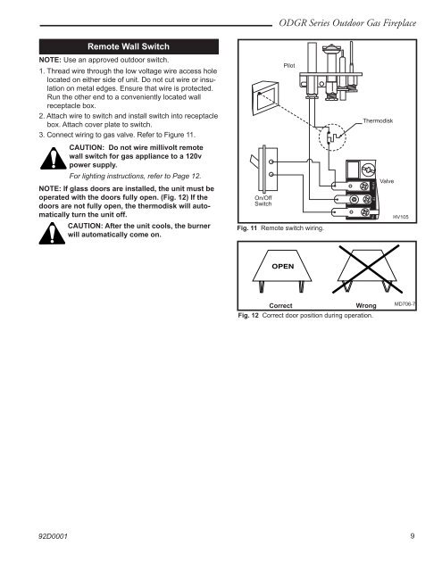 ODGR400, ODGR500 - Unvented Gas Log Heater or Vented ...